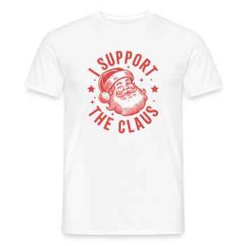 Ich unterstütze den Claus - Männer T-Shirt - Weiß - Vorne - AI Model Male 178 dark (178cm)
