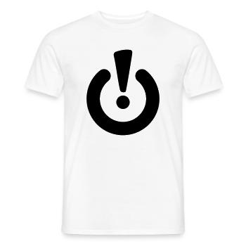 Standby Symbol – TV Power Off On Energy Saving - Men's T-Shirt - white - Front - AI Model Male 178 dark (178cm)