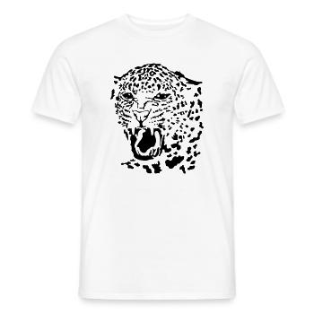 Leopard - Men's T-Shirt - white - Front - AI Model Male 178 dark (178cm)