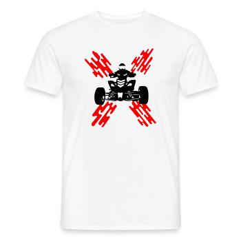 quad bike - Men's T-Shirt - white - Front - AI Model Male 178 dark (178cm)