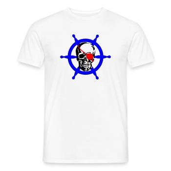 Pirat - Männer T-Shirt - Weiß - Vorne - AI Model Male 178 dark (178cm)