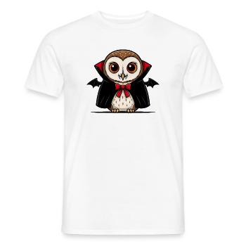 Cute Halloween owl vampire forest owl cartoon - Männer T-Shirt - Weiß - Vorne - AI Model Male 178 dark (178cm)