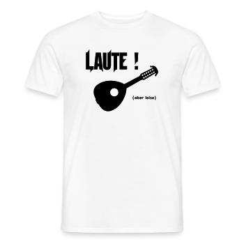 Lute - Men's T-Shirt - white - Front - AI Model Male 178 dark (178cm)