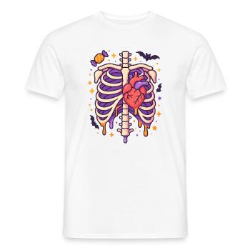Anatomy Gothic Thoracic Cage - T-shirt homme - blanc - Devant - AI Model Male 178 dark (178cm)