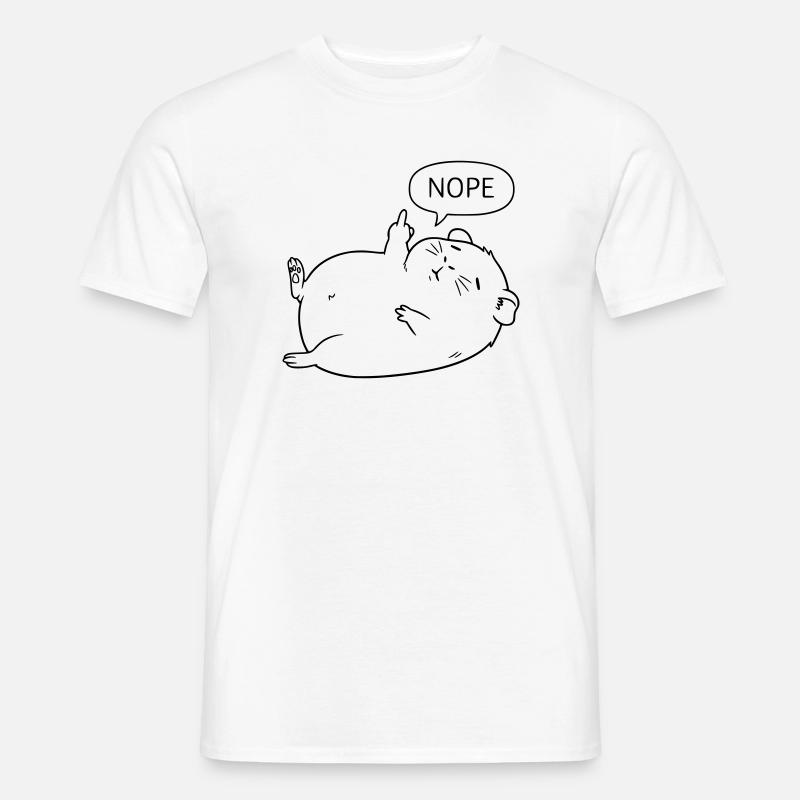 Nope Guinea Pig | Cute statement design - Men's T-Shirt - white