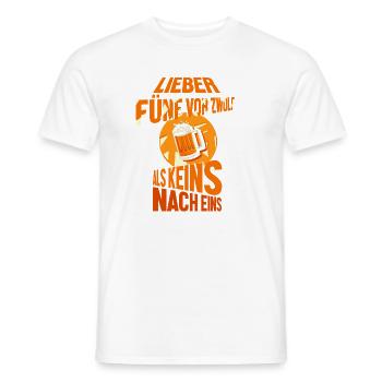 Amateurs de bière Dicton de bière Buveurs de bière Alcool - T-shirt homme - blanc - Devant - AI Model Male 178 dark (178cm)