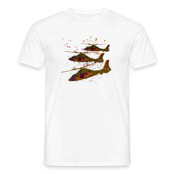 helicopter - Men's T-Shirt - white - Front - AI Model Male 178 dark (178cm)