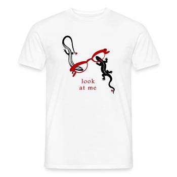 Eidechsen mit Brille Look at Me - Männer T-Shirt - Weiß - Vorne - AI Model Male 178 dark (178cm)
