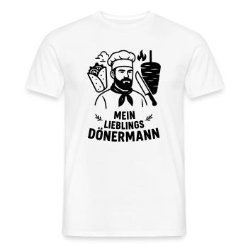 Kebab préféré - T-shirt homme - blanc - Devant - AI Model Male 178 dark (178cm)