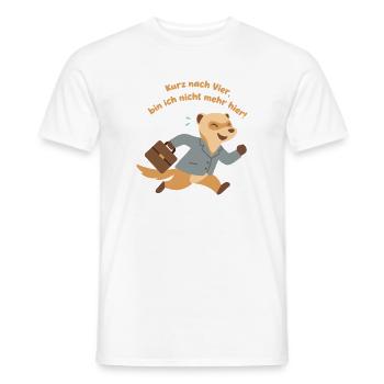 Vier-Uhr Feierabend Ferret, Endlich Feierabend - Männer T-Shirt - Weiß - Vorne - AI Model Male 178 dark (178cm)
