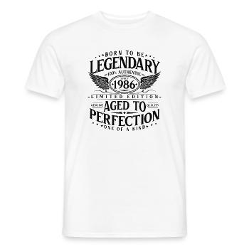Légendaire depuis 1986 Cadeau d’anniversaire vintage - T-shirt homme - blanc - Devant - AI Model Male 178 dark (178cm)
