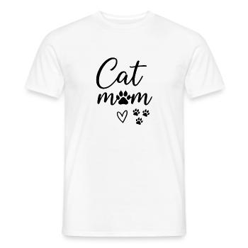 Katze Mama Katzenliebhaber Katze Mama - Männer T-Shirt - Weiß - Vorne - AI Model Male 178 dark (178cm)