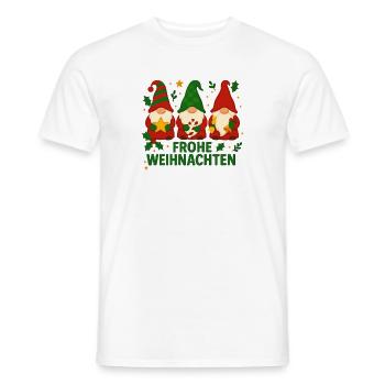 Frohe Weihnachten Wichtel Weihnachtsdesign - Männer T-Shirt - Weiß - Vorne - AI Model Male 178 dark (178cm)