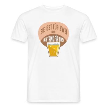 Amateurs de bière Dicton de bière Buveurs de bière Alcool - T-shirt homme - blanc - Devant - AI Model Male 178 dark (178cm)