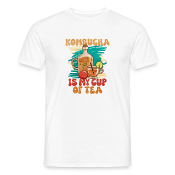 Kombucha ist mein Cup of Tea - Männer T-Shirt - Weiß - Vorne - AI Model Male 178 dark (178cm)