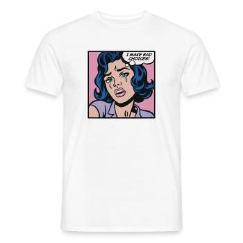 I make bad choices. Pop art girl - Men's T-Shirt - white - Front - AI Model Male 178 dark (178cm)