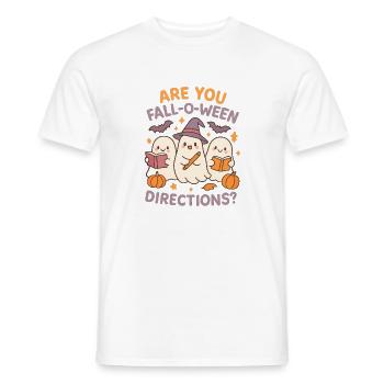 Are You Fall-O-Ween Directions Funny Teacher gifts - Men's T-Shirt - white - Front - AI Model Male 178 dark (178cm)
