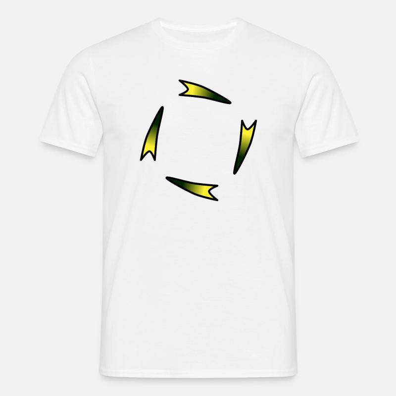 Leuchtende Eckbänder Abstrakt - Männer T-Shirt - Weiß