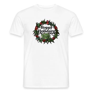 Frosch im Stechpalmenkranz - Männer T-Shirt - Weiß - Vorne - AI Model Male 178 dark (178cm)