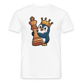 Kreativa Penguin Chess Piece King Chessboard - Men's T-Shirt - white - Front - AI Model Male 178 dark (178cm)