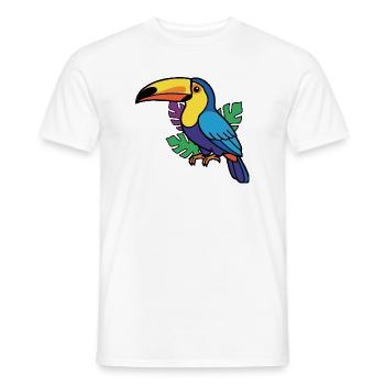 Bunter tropischer Tukan - Männer T-Shirt - Weiß - Vorne - AI Model Male 178 dark (178cm)