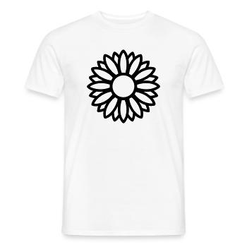 tournesol - T-shirt homme - blanc - Devant - AI Model Male 178 dark (178cm)