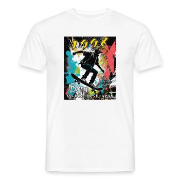 1998 SKAETER Born in the best year - Männer T-Shirt - Weiß - Vorne - AI Model Male 178 dark (178cm)