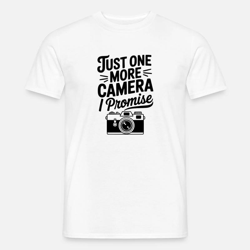 Nur noch eine Kamera, versprochen - Männer T-Shirt - Weiß