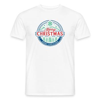 Merry Christmas 2 - Men's T-Shirt - white - Front - AI Model Male 178 dark (178cm)