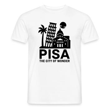 Pisa Italy - Men's T-Shirt - white - Front - AI Model Male 178 dark (178cm)