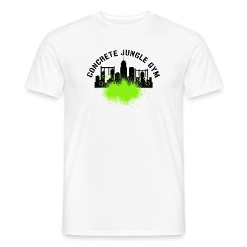 Concrete Jungle GYM - Männer T-Shirt - Weiß - Vorne - AI Model Male 178 dark (178cm)