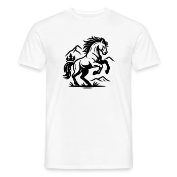 Horse - Men's T-Shirt - white - Front - AI Model Male 178 dark (178cm)