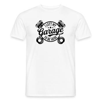 Devis mécanicien j’ai quitté mon garage - T-shirt homme - blanc - Devant - AI Model Male 178 dark (178cm)