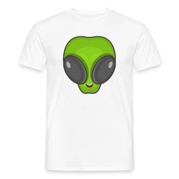 Grüner Alien Kopf - Männer T-Shirt - Weiß - Vorne - AI Model Male 178 dark (178cm)
