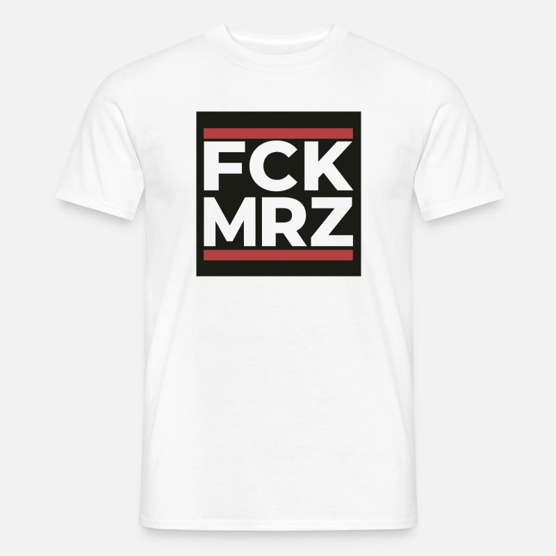FCK MRZ – Antifaschistisches Statement Shi - Männer T-Shirt - Weiß