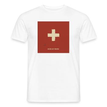 When it comes to cheese, only cheese helps – Funny mouse design - Men's T-Shirt - white - Front - AI Model Male 178 dark (178cm)