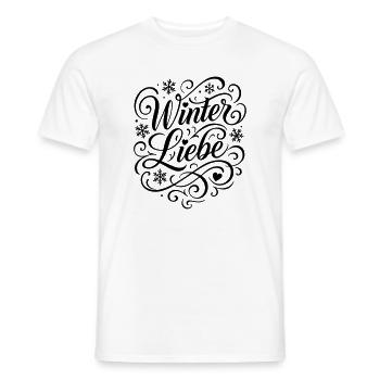 Winter Liebe Spruch - Männer T-Shirt - Weiß - Vorne - AI Model Male 178 dark (178cm)