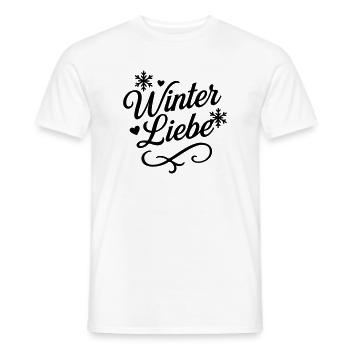 Winter Liebe Spruch - Männer T-Shirt - Weiß - Vorne - AI Model Male 178 dark (178cm)
