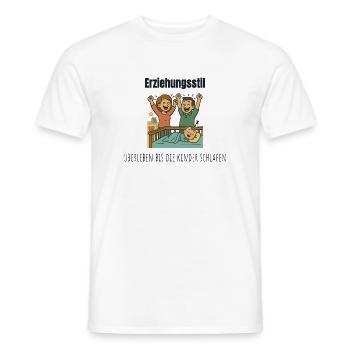 Elternmodus: Überleben - Männer T-Shirt - Weiß - Vorne - AI Model Male 178 dark (178cm)