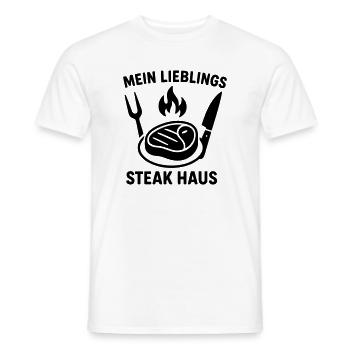 Steakhouse Nourriture pour steak - T-shirt homme - blanc - Devant - AI Model Male 178 dark (178cm)