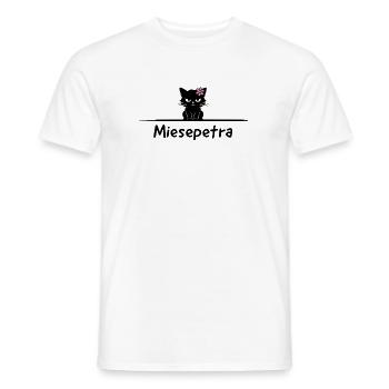 Miesepetra Pun: Petra Miesepeter - Men's T-Shirt - white - Front - AI Model Male 178 dark (178cm)