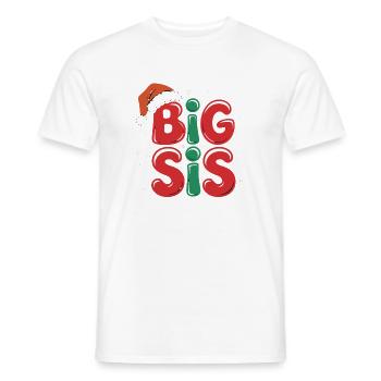 Big Sister Christmas Motif Snow - Men's T-Shirt - white - Front - AI Model Male 178 dark (178cm)