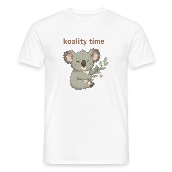 Koalitätszeit Koala-Umarmung - Männer T-Shirt - Weiß - Vorne - AI Model Male 178 dark (178cm)