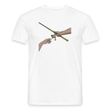 Fishing Dad Shirt – Lustiger und stolzer Fischer - Männer T-Shirt - Weiß - Vorne - AI Model Male 178 dark (178cm)