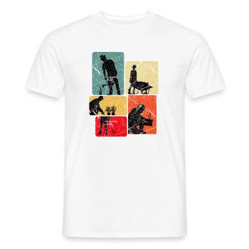 Hobby Gardener Allotment Gardening Gift - Men's T-Shirt - white - Front - AI Model Male 178 dark (178cm)