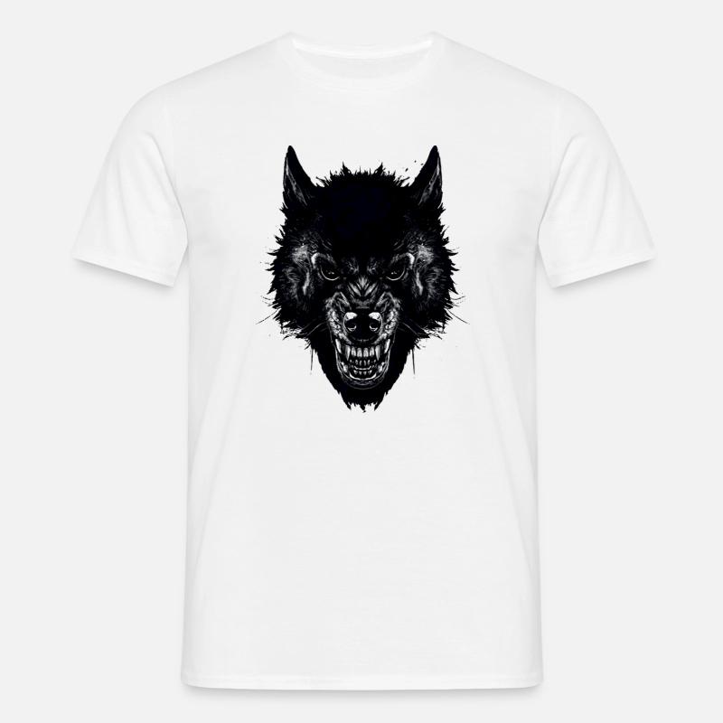 Wolf - Männer T-Shirt - Weiß