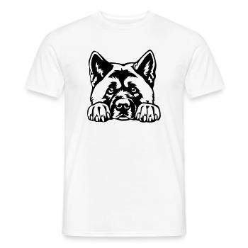 American Akita - Männer T-Shirt - Weiß - Vorne - AI Model Male 178 dark (178cm)
