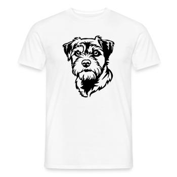 Border Terrier Head - Men's T-Shirt - white - Front - AI Model Male 178 dark (178cm)