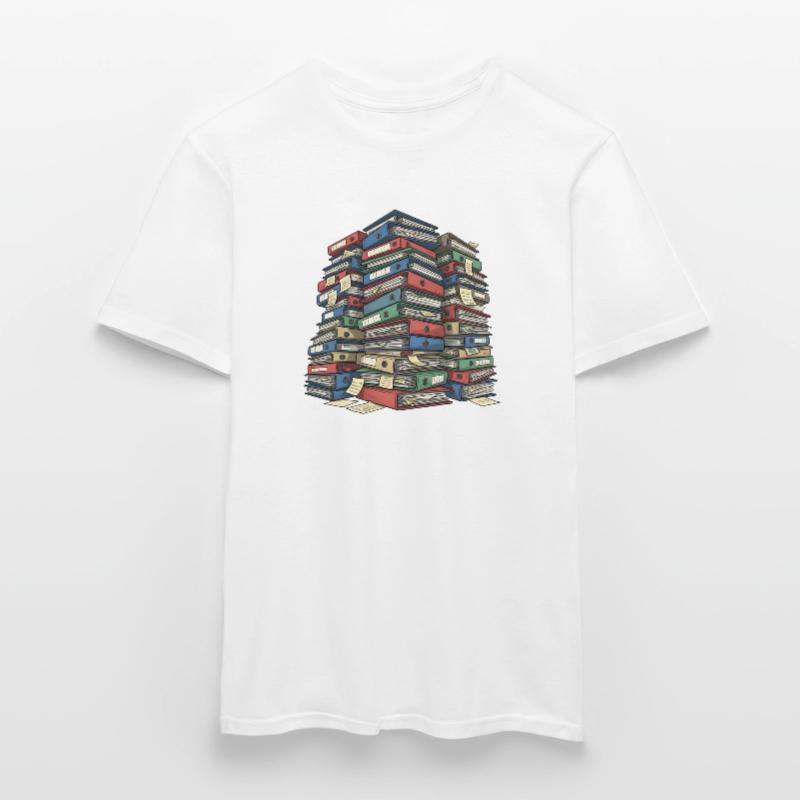 Folder Stack Office Chaos Men's T-Shirt