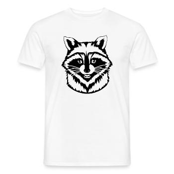 Waschbär - Männer T-Shirt - Weiß - Vorne - AI Model Male 178 dark (178cm)